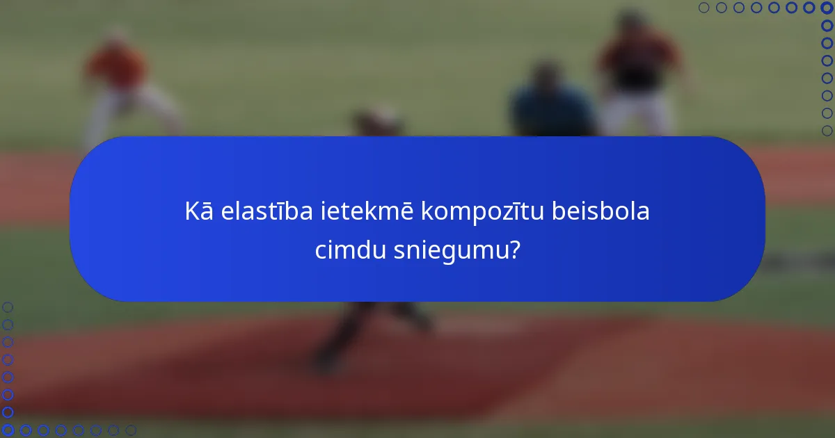 Kā elastība ietekmē kompozītu beisbola cimdu sniegumu?