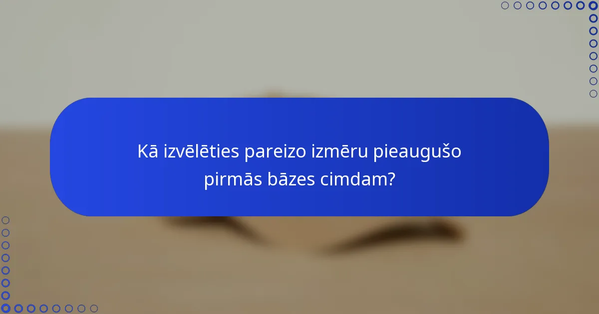 Kā izvēlēties pareizo izmēru pieaugušo pirmās bāzes cimdam?