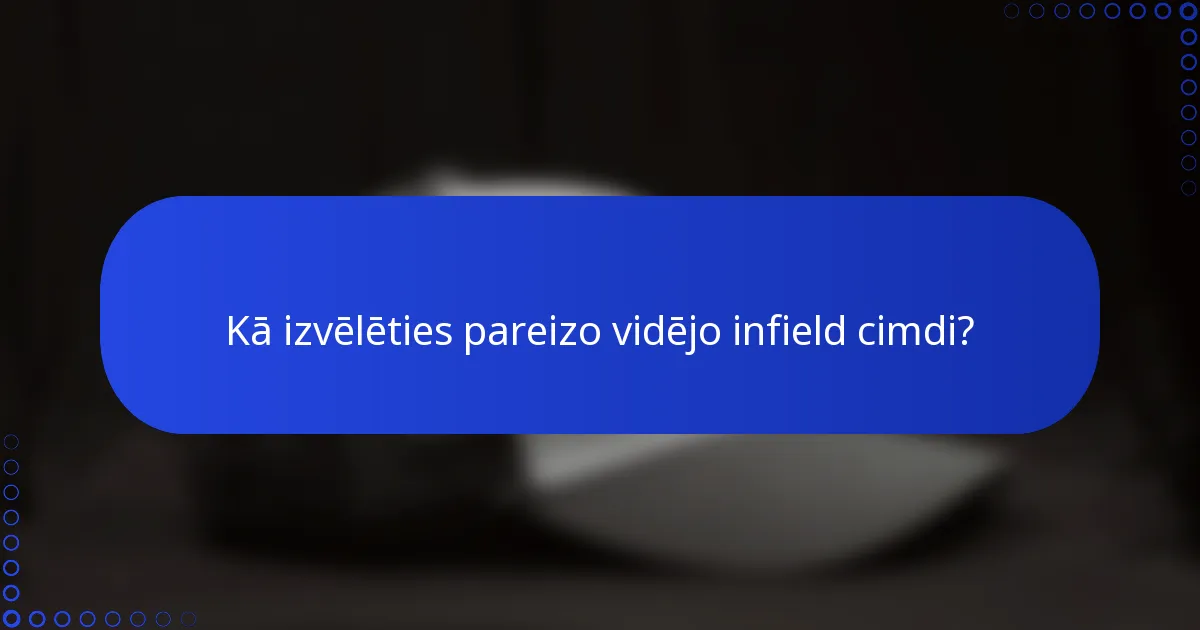 Kā izvēlēties pareizo vidējo infield cimdi?