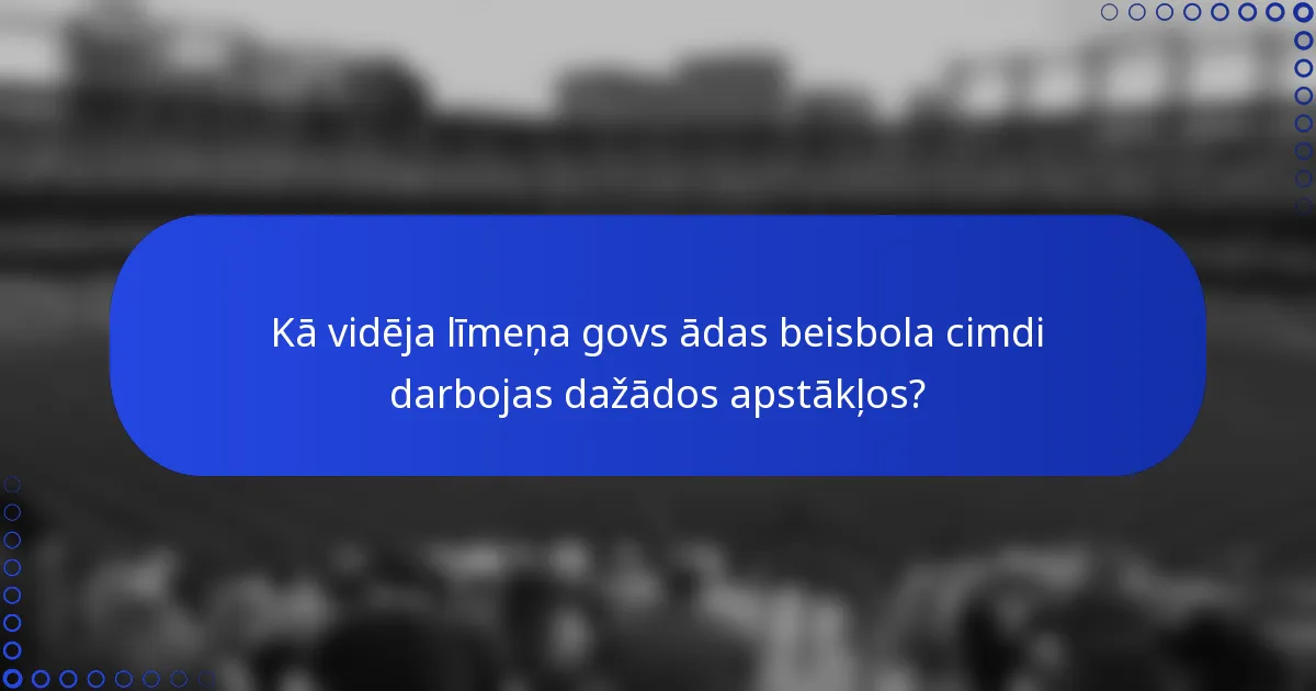 Kā vidēja līmeņa govs ādas beisbola cimdi darbojas dažādos apstākļos?