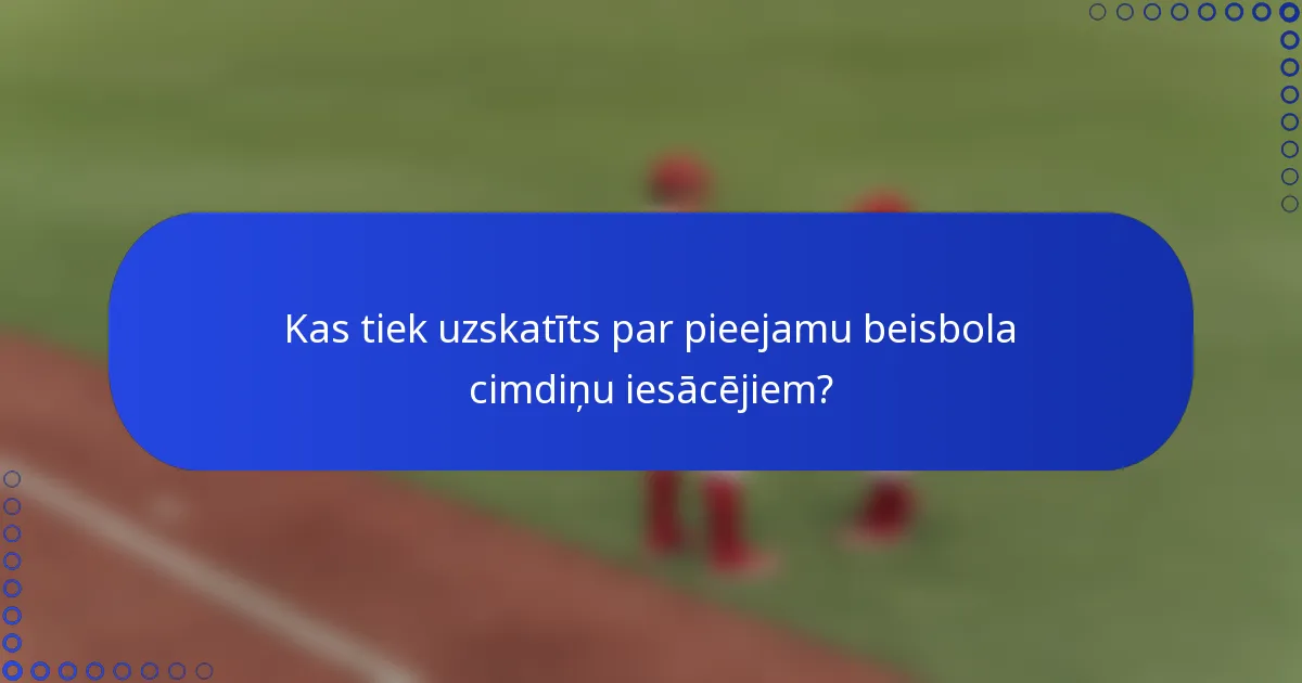 Kas tiek uzskatīts par pieejamu beisbola cimdiņu iesācējiem?