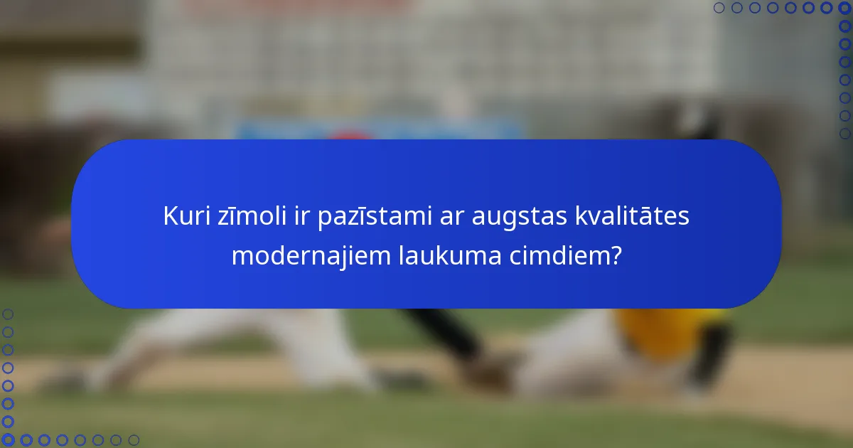 Kuri zīmoli ir pazīstami ar augstas kvalitātes modernajiem laukuma cimdiem?