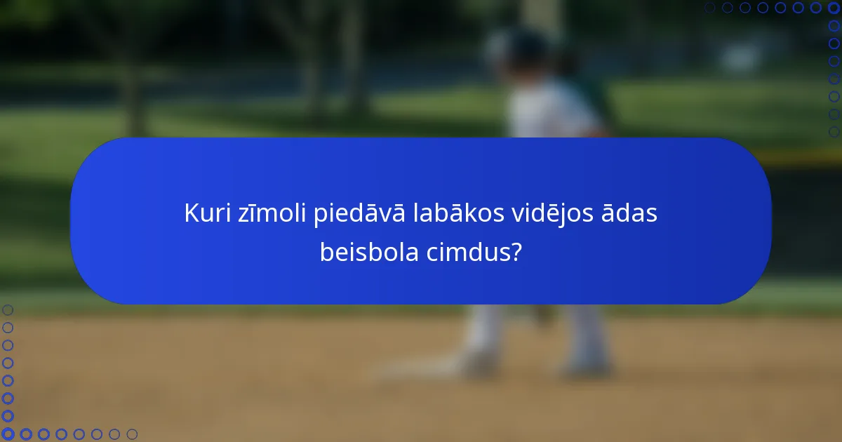 Kuri zīmoli piedāvā labākos vidējos ādas beisbola cimdus?
